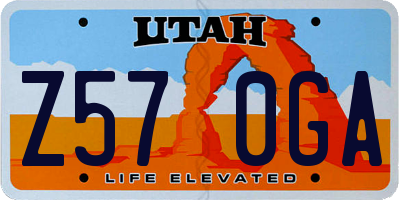 UT license plate Z570GA