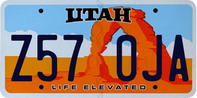 UT license plate Z570JA