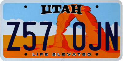UT license plate Z570JN