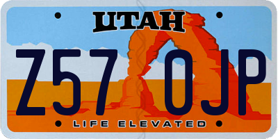 UT license plate Z570JP