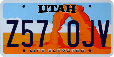 UT license plate Z570JV