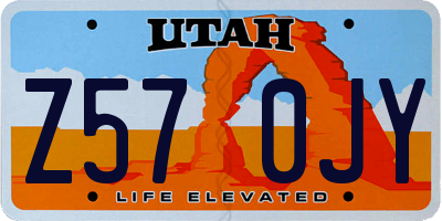 UT license plate Z570JY