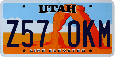UT license plate Z570KM