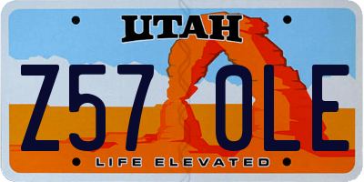 UT license plate Z570LE