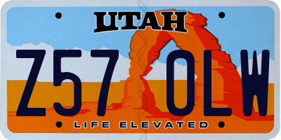 UT license plate Z570LW