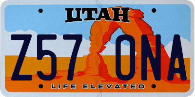 UT license plate Z570NA