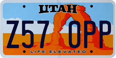 UT license plate Z570PP