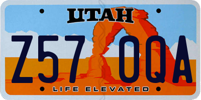 UT license plate Z570QA