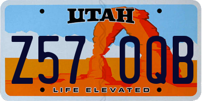 UT license plate Z570QB