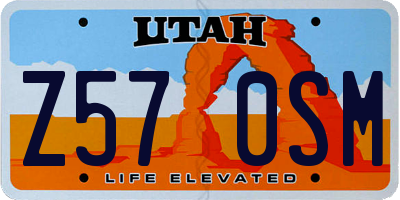 UT license plate Z570SM