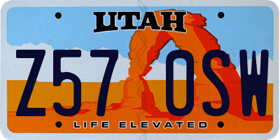 UT license plate Z570SW