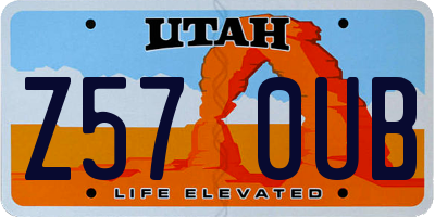 UT license plate Z570UB