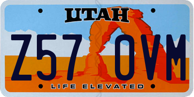 UT license plate Z570VM