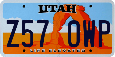 UT license plate Z570WP