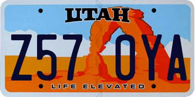 UT license plate Z570YA