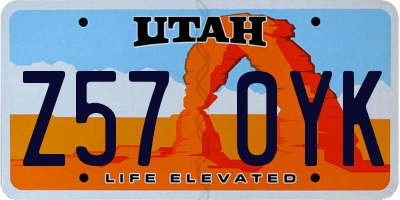 UT license plate Z570YK