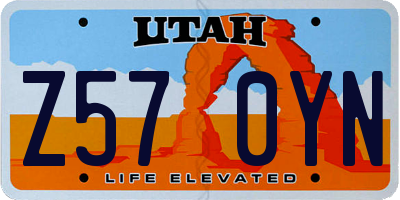 UT license plate Z570YN