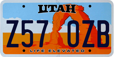 UT license plate Z570ZB