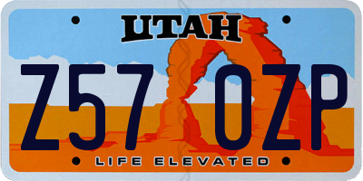 UT license plate Z570ZP