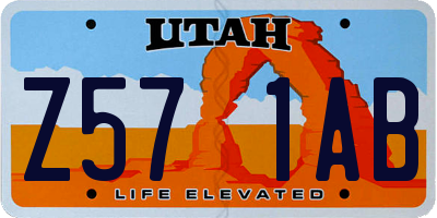 UT license plate Z571AB