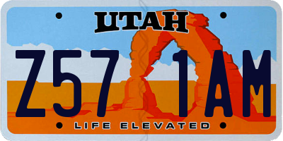 UT license plate Z571AM