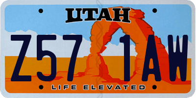 UT license plate Z571AW