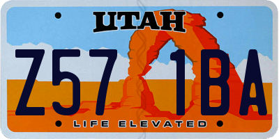 UT license plate Z571BA