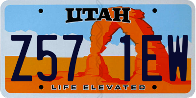 UT license plate Z571EW