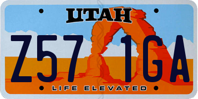 UT license plate Z571GA