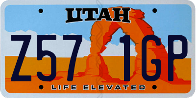 UT license plate Z571GP