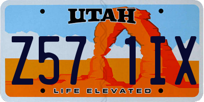 UT license plate Z571IX