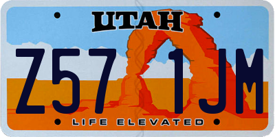 UT license plate Z571JM
