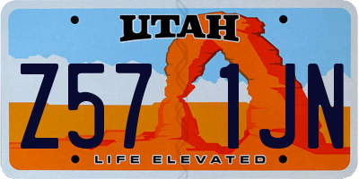 UT license plate Z571JN