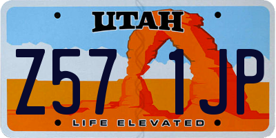 UT license plate Z571JP