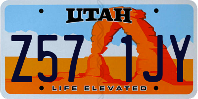 UT license plate Z571JY