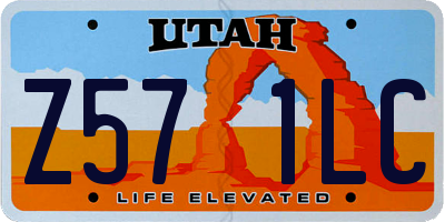 UT license plate Z571LC