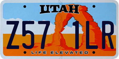 UT license plate Z571LR