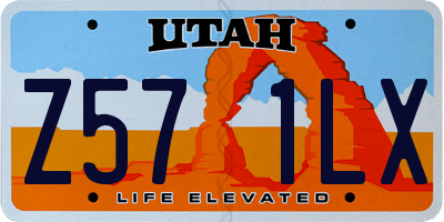 UT license plate Z571LX