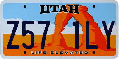 UT license plate Z571LY