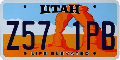 UT license plate Z571PB