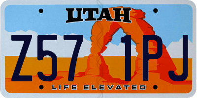 UT license plate Z571PJ