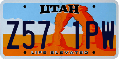 UT license plate Z571PW