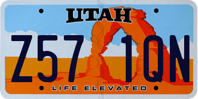 UT license plate Z571QN