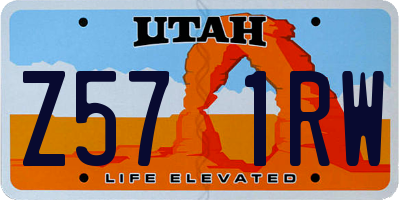 UT license plate Z571RW