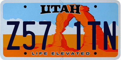 UT license plate Z571TN