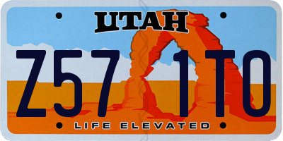 UT license plate Z571TO