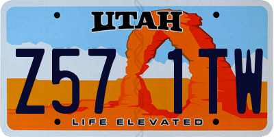 UT license plate Z571TW