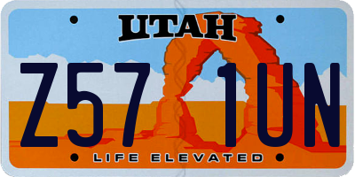 UT license plate Z571UN