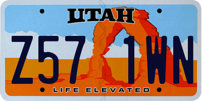 UT license plate Z571WN