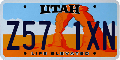UT license plate Z571XN